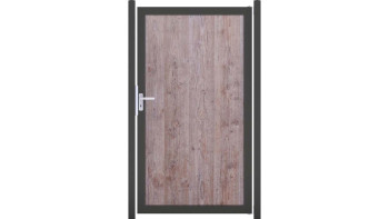 planeo Gardence Resistant - Porta in HPL in ottica legno con telaio in alluminio antracite