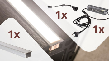 planeo Gardence Lights - set di illuminazione del recinto per 1 striscia di luce