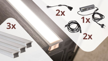 planeo Glow - set di illuminazione del recinto per 3 strisce luminose