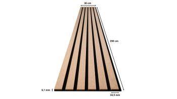 Pannelli acustici Skaben SilentWall Comfort Light - rovere marrone chiaro - 250 x 30 cm