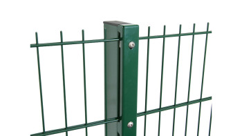 pali di protezione della privacy tipo WSP verde muschio per recinzione a doppia rete - altezza recinzione 1630 mm