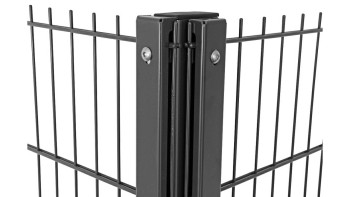 Pali ad angolo per recinzione a doppia rete tipo WSP antracite - altezza recinzione 1630 mm
