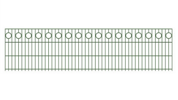recinzione decorativa a doppio binario Halo 6/6/6 RAL 6005 verde muschio