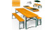 set di tende per birra planeo 3 pezzi 170 cm pieghevole