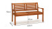 panchina da giardino planeo in legno di eucalipto 120 x 60 x 90 cm