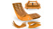 Lettino per sauna planeo in legno d'acacia 155 x 60 x 93 cm pieghevole