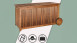 scatola per cuscini planeo in legno di acacia 120 x 55 x 60 cm telone interno
