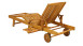 planeo Lettino Premium in legno di acacia 195,5 x 69 x 85 cm pieghevole