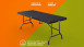 tavolo pieghevole planeo in plastica antracite 183 x 75 x 73 cm
