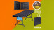 tavolo pieghevole planeo in plastica antracite 183 x 75 x 73 cm