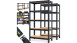 set di 2 scaffali per carichi pesanti planeo - 180 x 90 x 40 cm verniciati a polvere nera