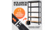 set di 2 scaffali per carichi pesanti planeo - 180 x 90 x 40 cm verniciati a polvere nera