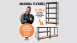 set di 2 scaffali per carichi pesanti planeo - 180 x 90 x 40 cm verniciati a polvere nera