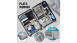 set di valigie rigide planeo 4 pezzi con accessori rotelle 360° nero
