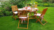 planeo gruppo di sedute da giardino comfort 5 pezzi in legno di acacia