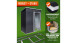 casetta per attrezzi planeo in metallo antracite 185 x 165 x 90 cm