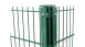 Palo d'angolo tipo F verde muschio per recinzione a doppia barra